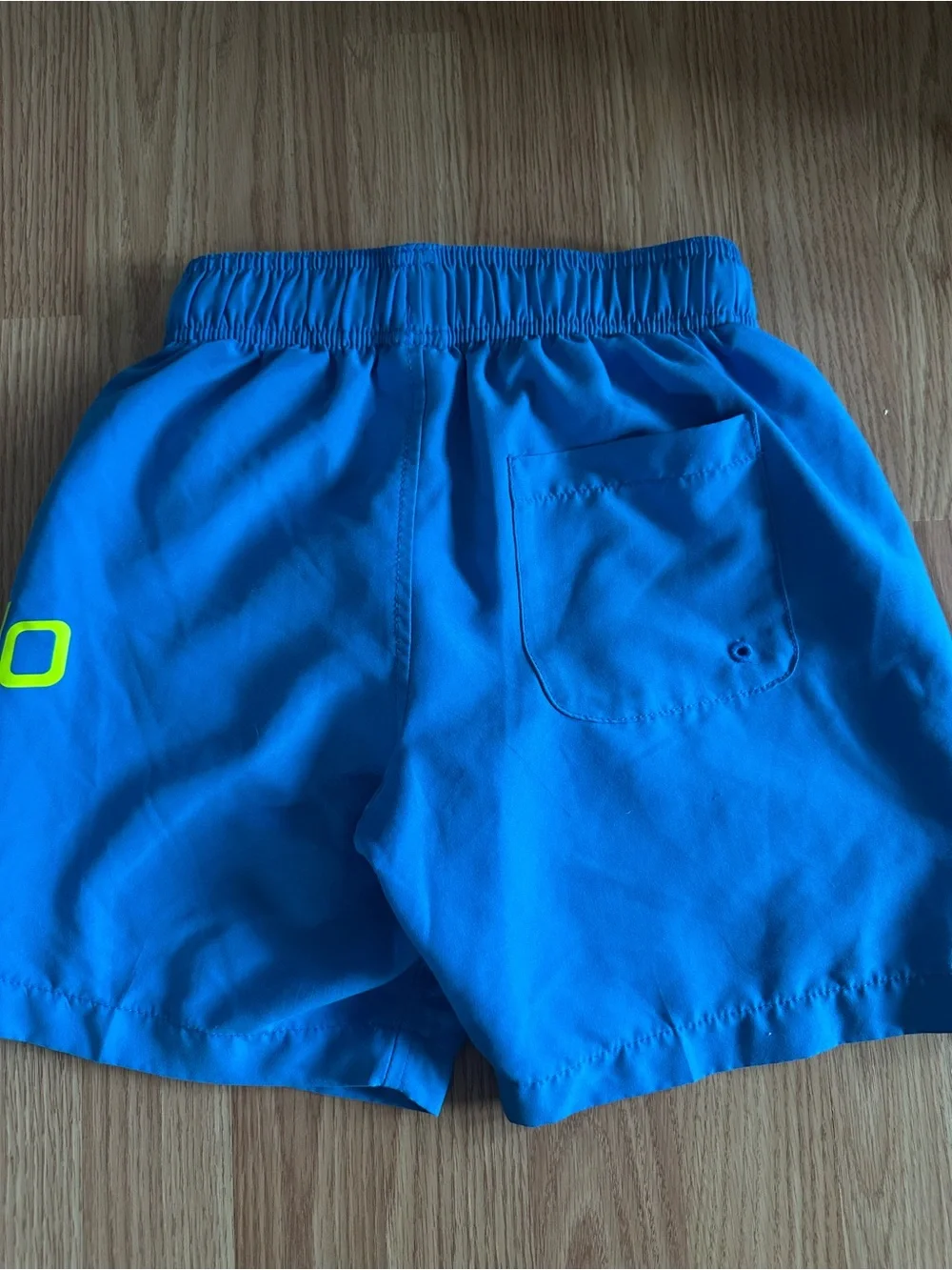 Speedo Blue and Neon Green Boys Swim Trunks